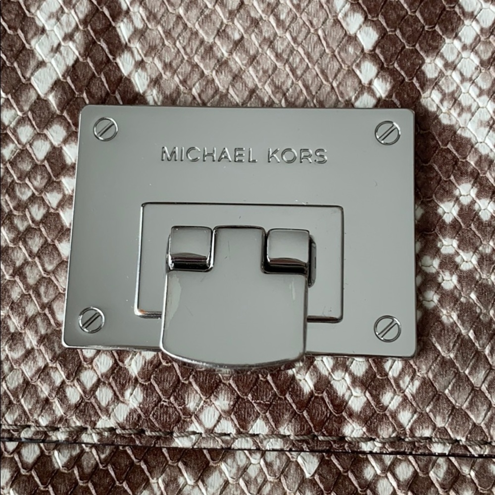 Mk Pocket Book Python Snake Brown Beige - image 2